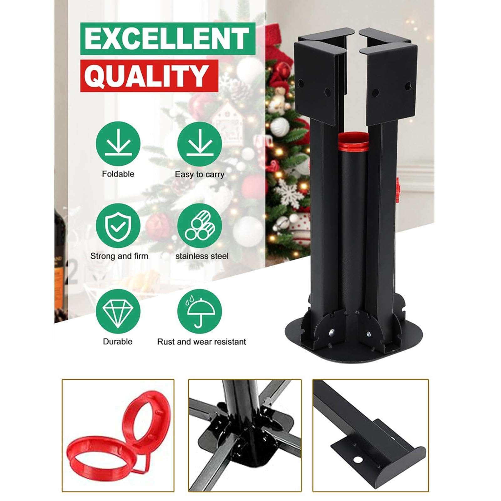 Amazon.co.jp: クリスマスツリーホルダー、クリスマス人工ツリーポール